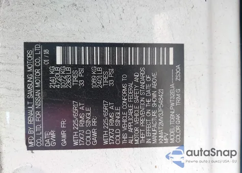 2018 Nissan Rogue S from USA, damaged, VIN KNMAT2MV3JP548421